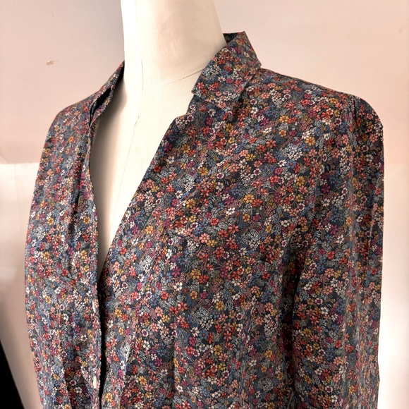 Gap Perfect Shirt, Liberty-inspired print, Sz S - Picture 2 of 7